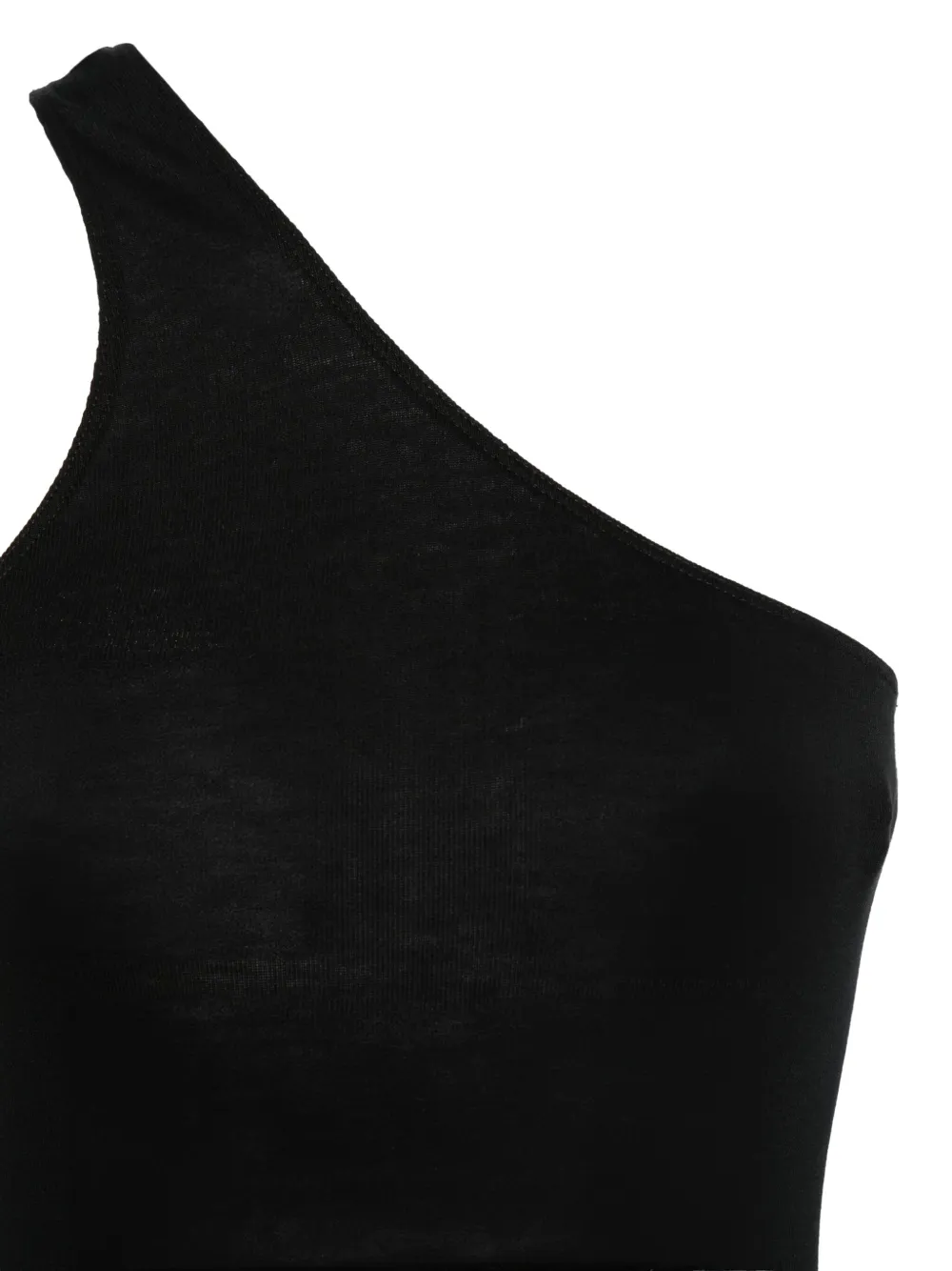 Rick Owens One-shoulder Ruched Dress In Black