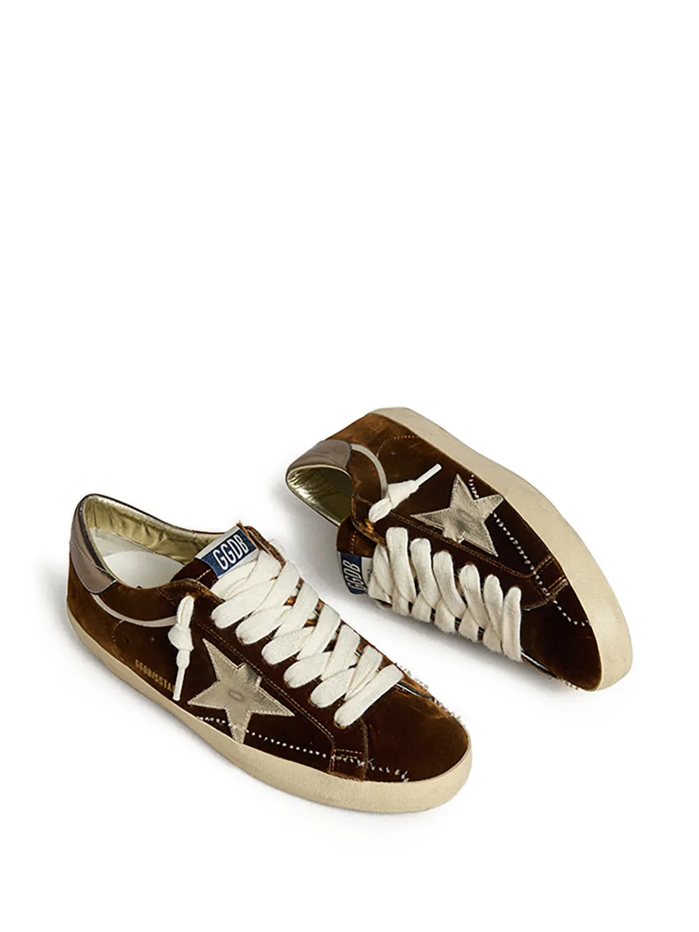 Golden Goose Super Star fluwelen sneakers Bruin