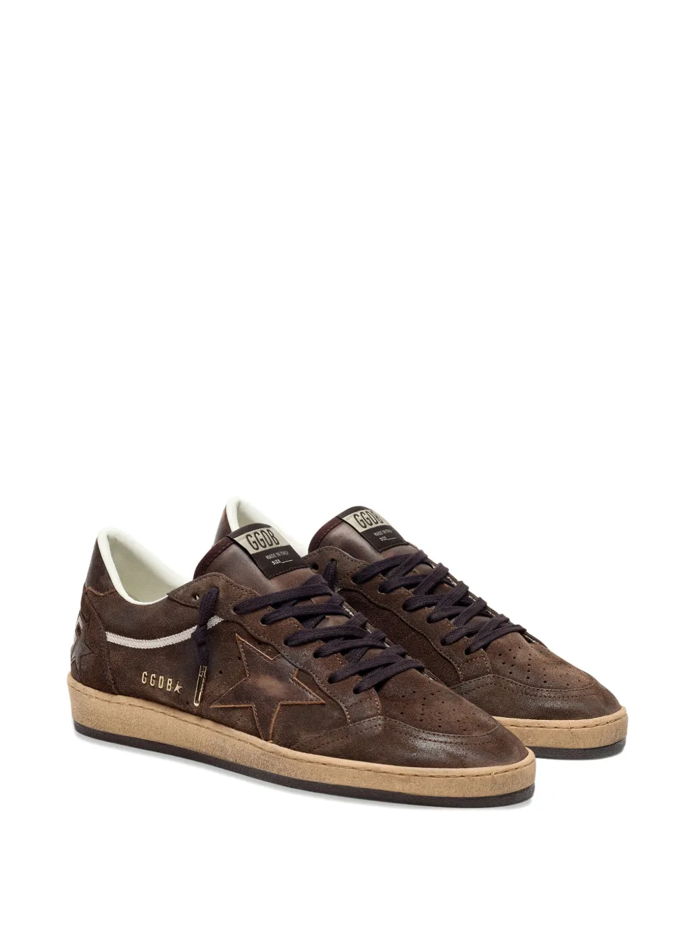 Golden Goose Ballstar suede upper toe and spur-leather tongue star and heel Bruin