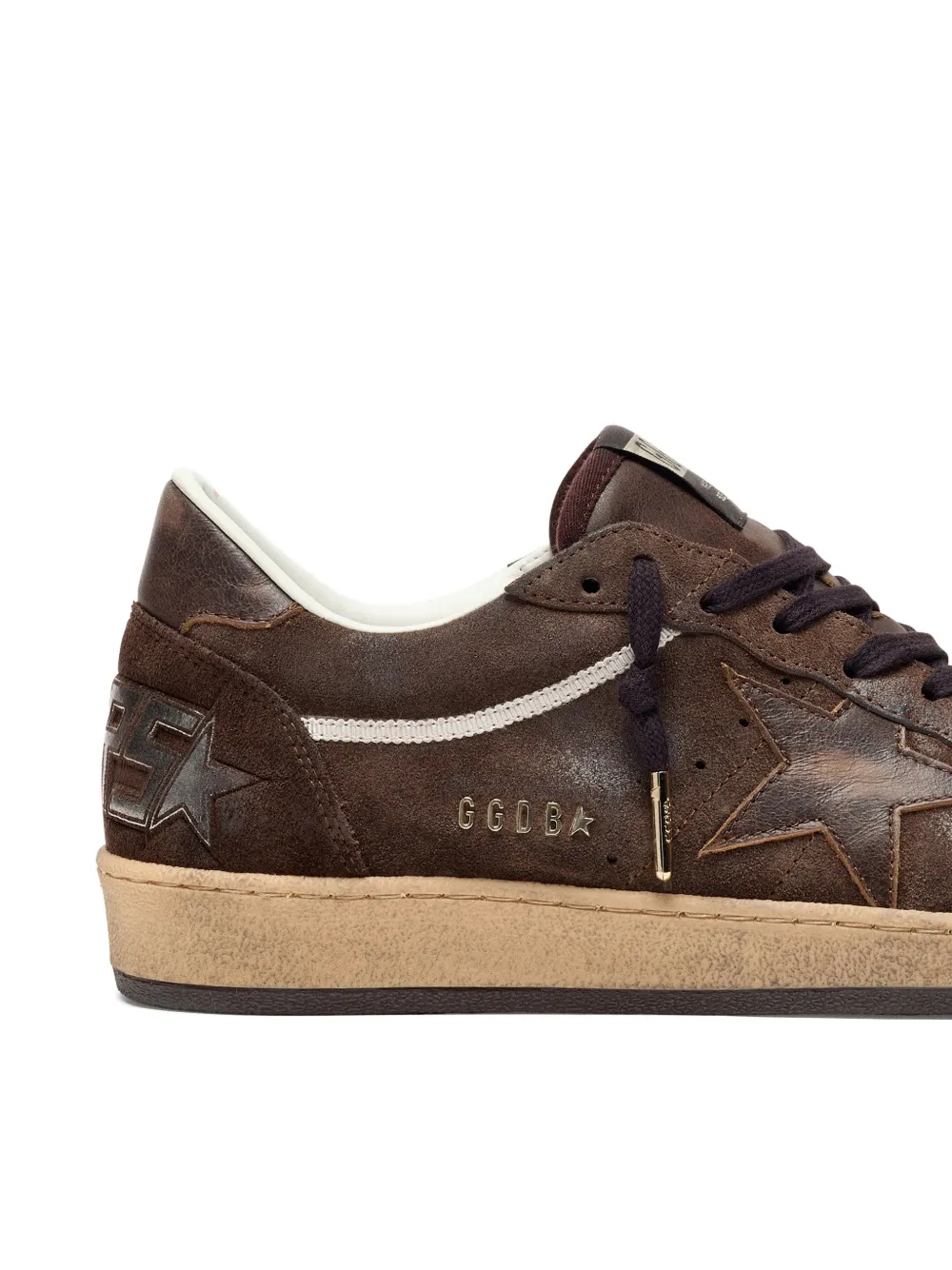 Golden Goose Ballstar suede upper toe and spur-leather tongue star and heel Bruin