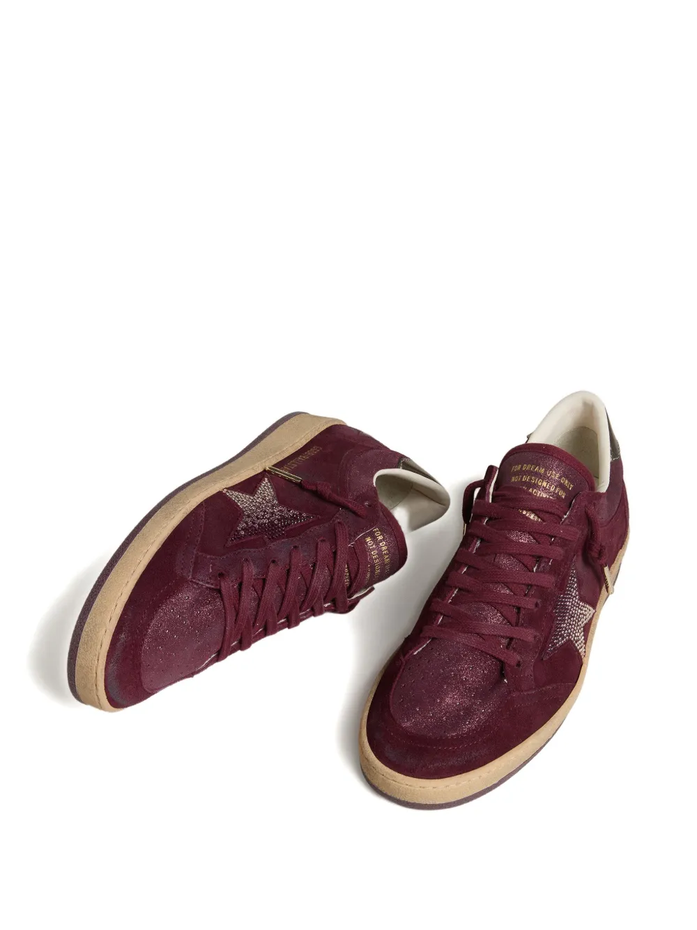 Golden Goose Ball Star sneakers met glitter Rood