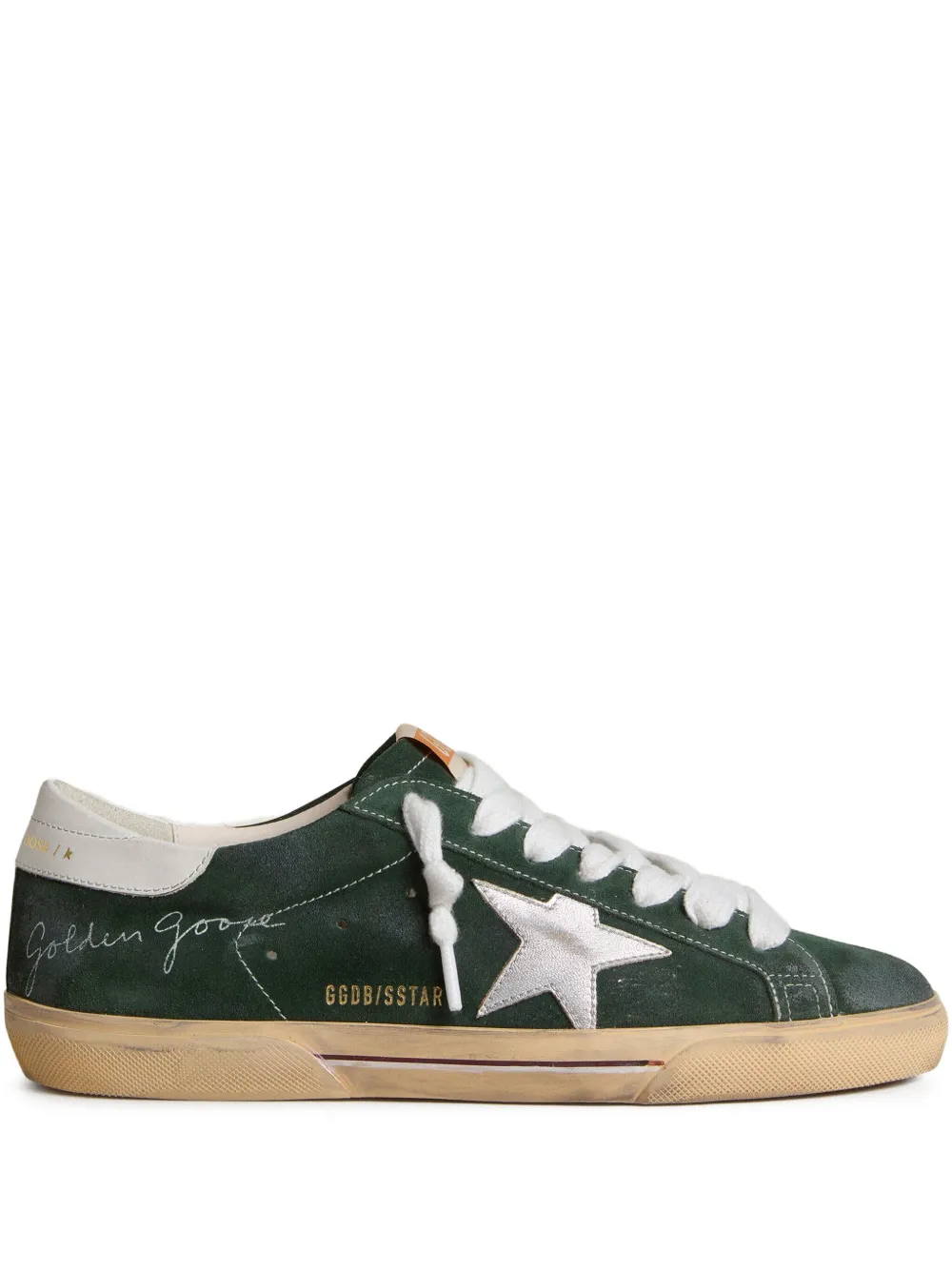 Golden Goose Super-star leather sneakers | Green | Image 1