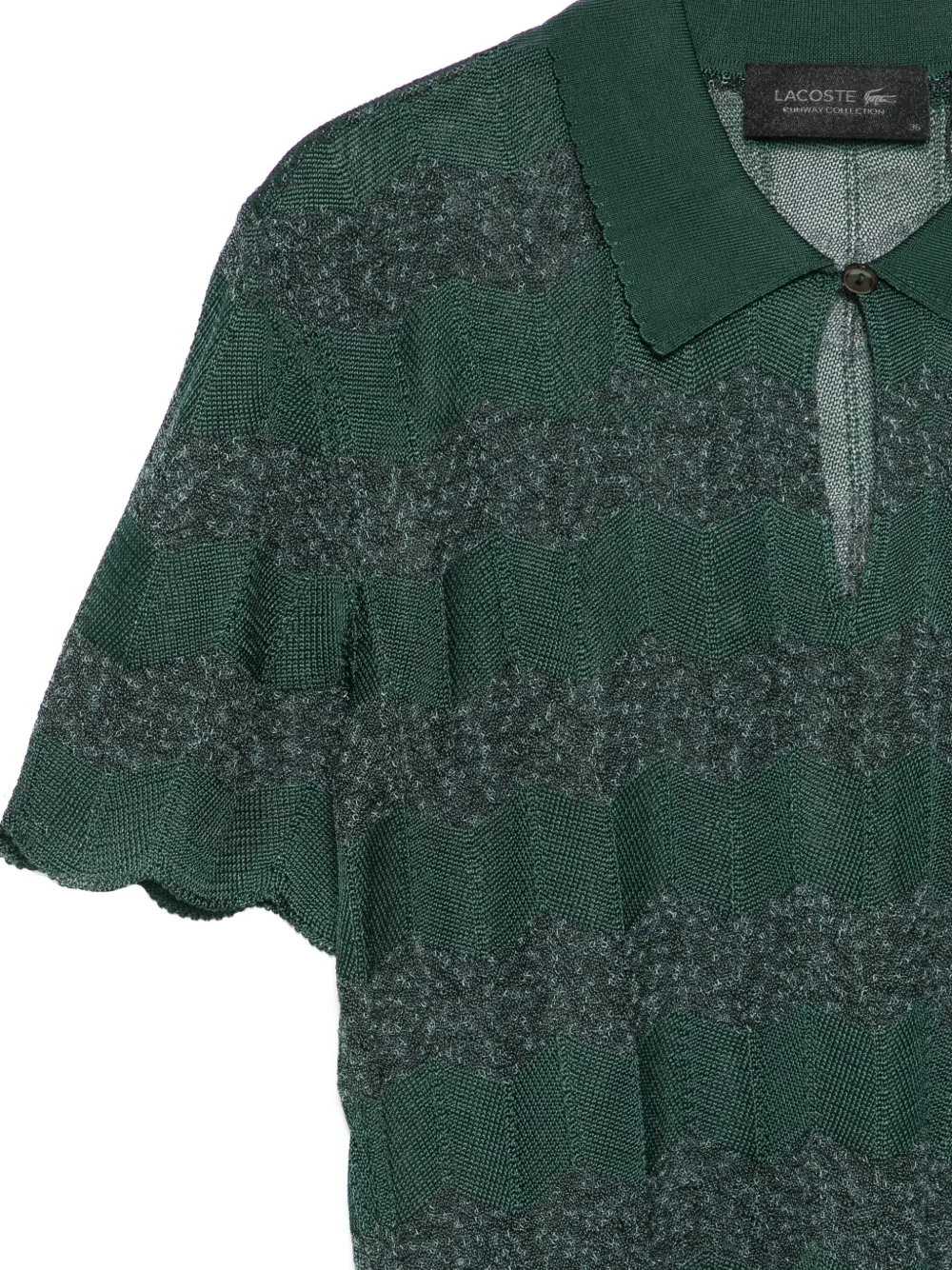 Lacoste Polotop met gewelfde afwerking Groen