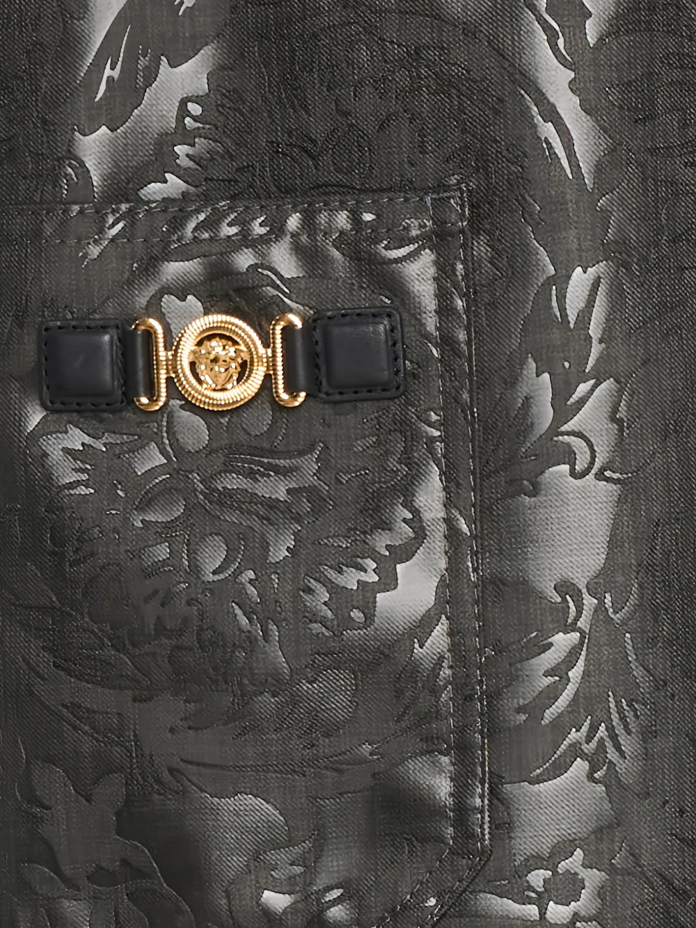 Versace Broek met bloemen Grijs