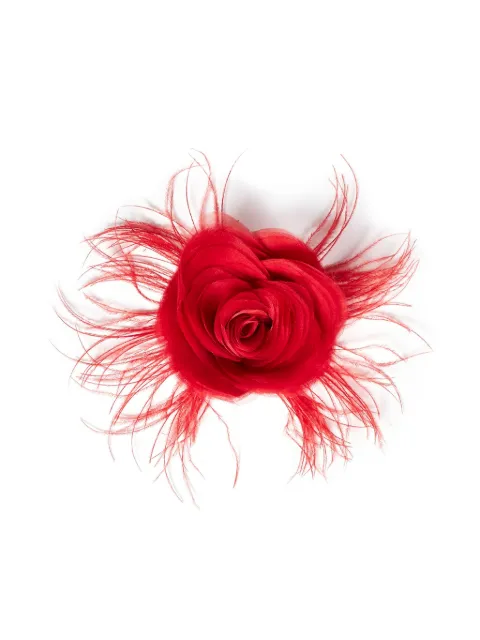 ROOM76 feather-embellished brooch