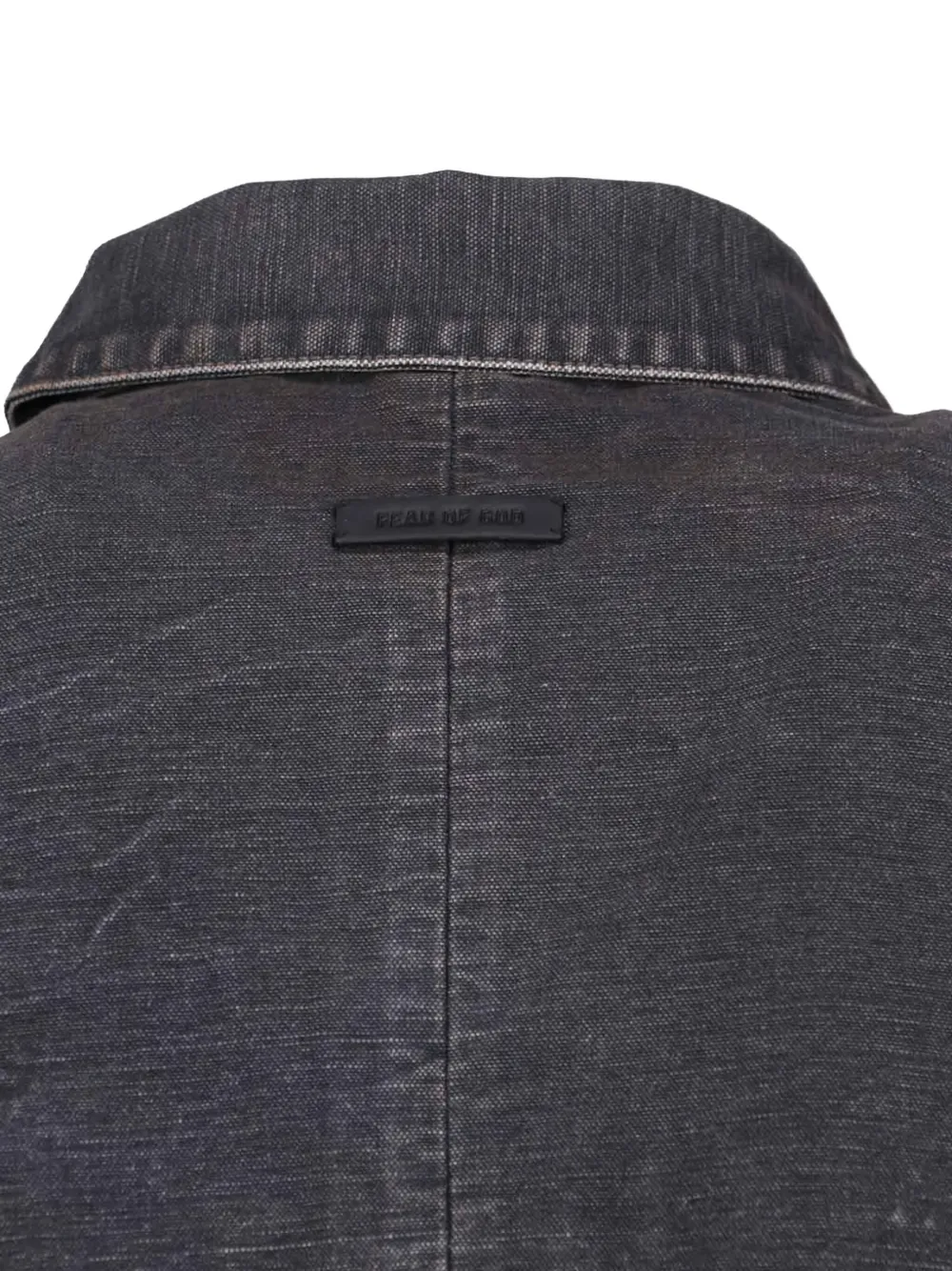 Fear Of God Mens Washed Black Utility Cropped Denim Jacket In Black