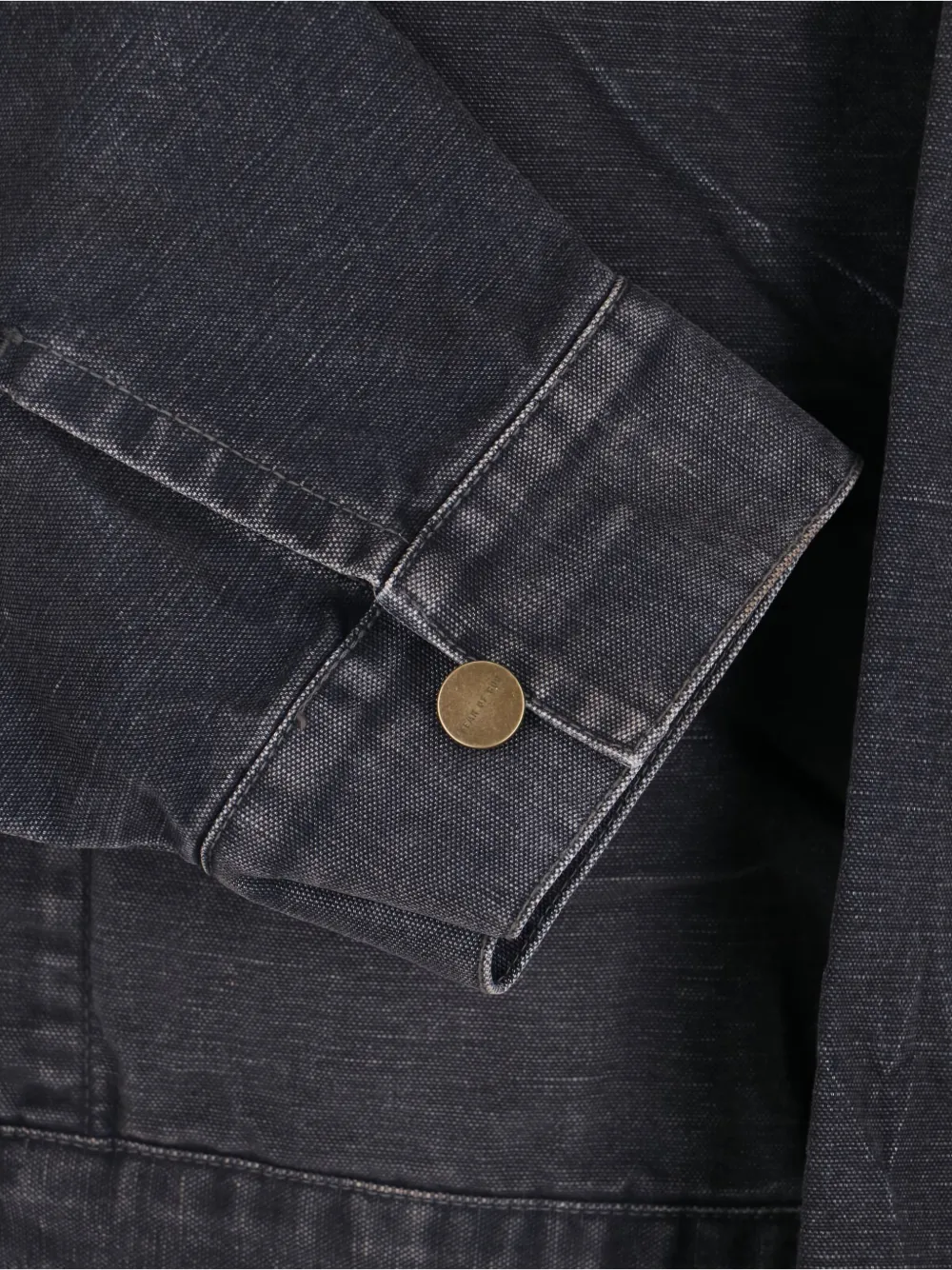 Fear Of God Mens Washed Black Utility Cropped Denim Jacket In Black