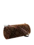 Tory Burch monogram cylinder tote bag - Brown