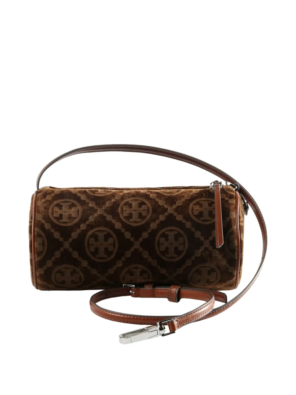 Tory Burch Cilindervormige shopper met monogram - Bruin