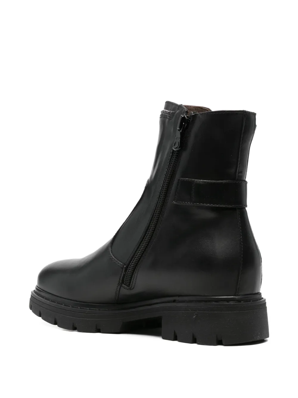 NERO GIARDINI Leren Chelsea laarzen Zwart