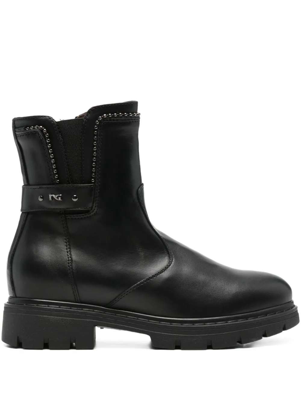 NERO GIARDINI Leren Chelsea laarzen Zwart