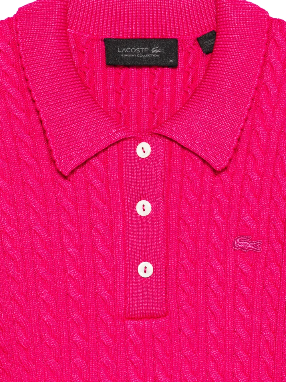 Lacoste Kabelgebreide polotop Roze