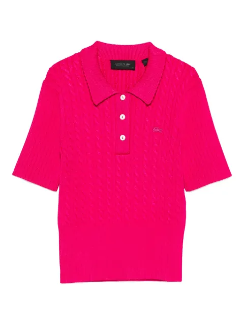 Lacoste playera tipo polo en tejido de ochos