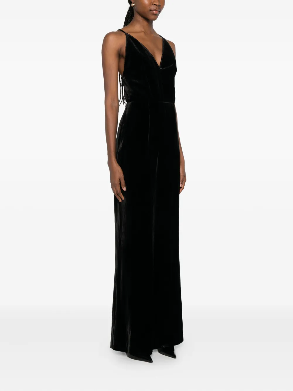  Raquel Diniz V-neck Strap Jumpsuit - Black 
