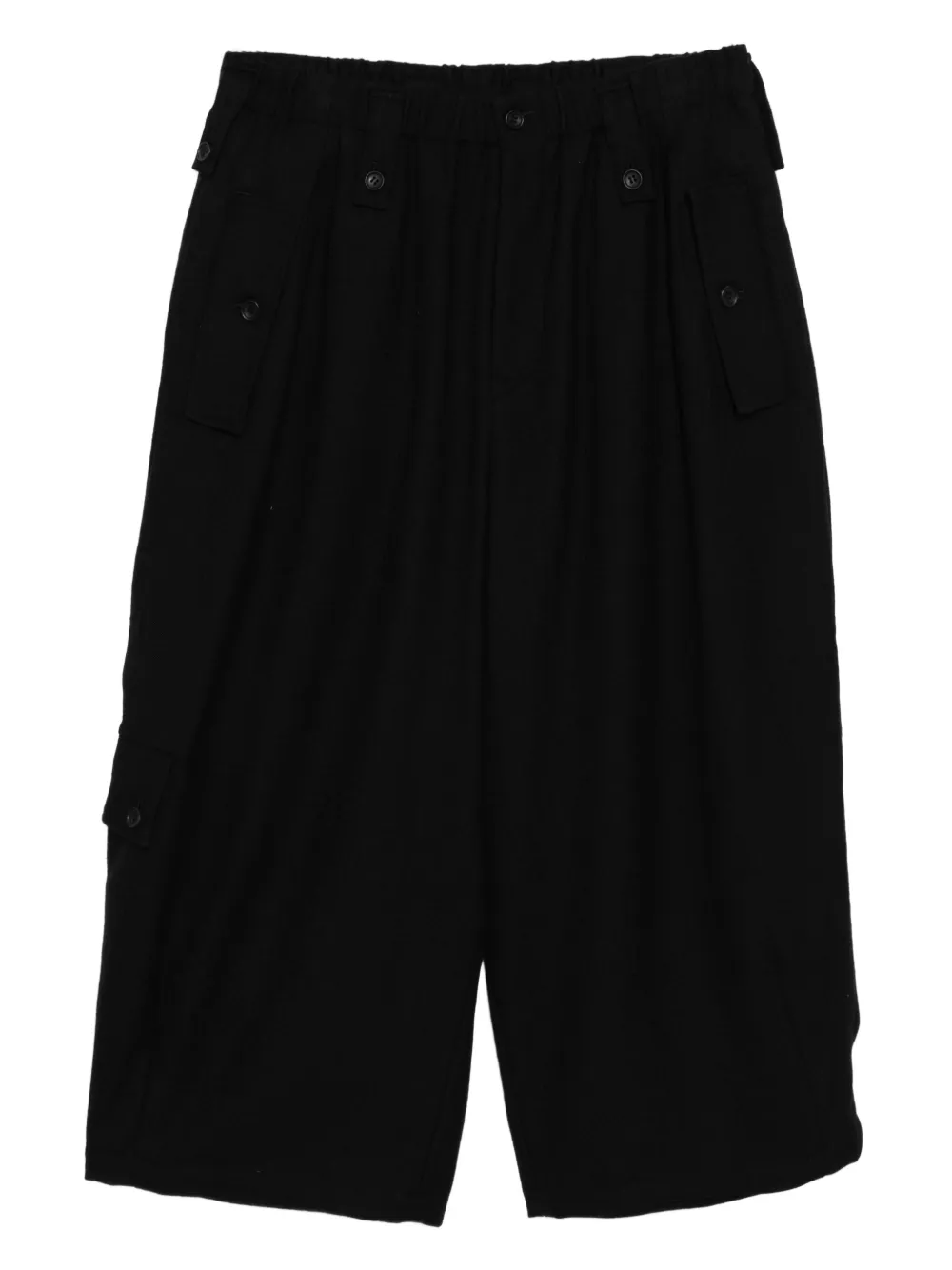 Yohji Yamamoto Pantaloni crop Saxony - Nero