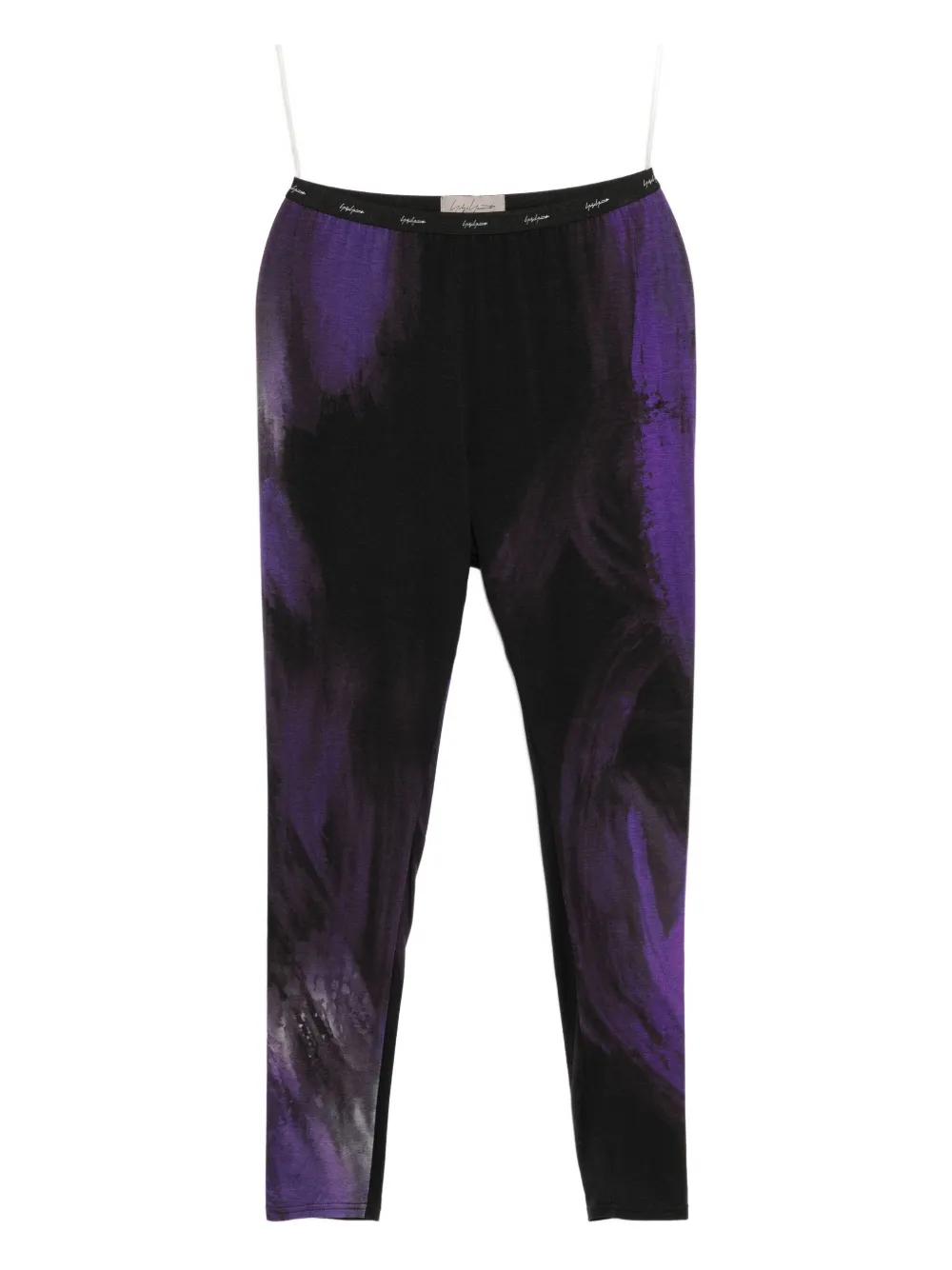Yohji Yamamoto Leggings con stampa - Viola