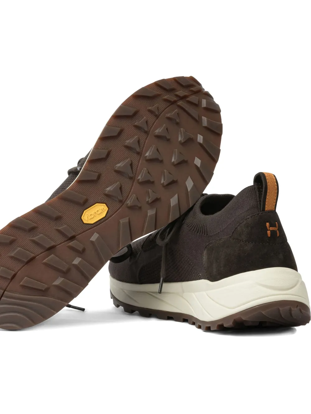 Henderson Baracco Sneakers met suède vlakken Bruin