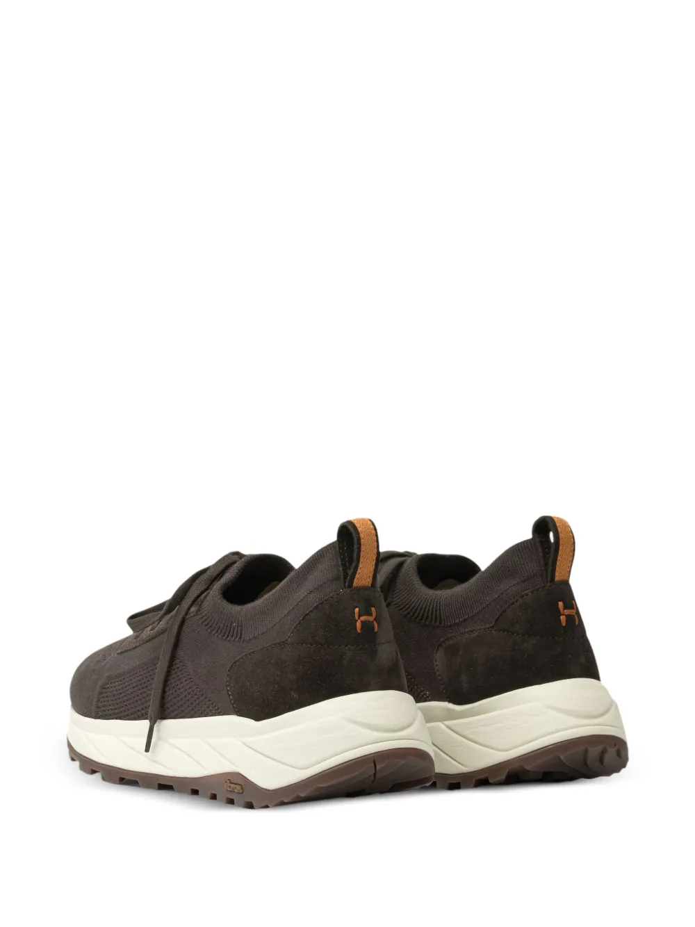 Henderson Baracco Sneakers met suède vlakken Bruin