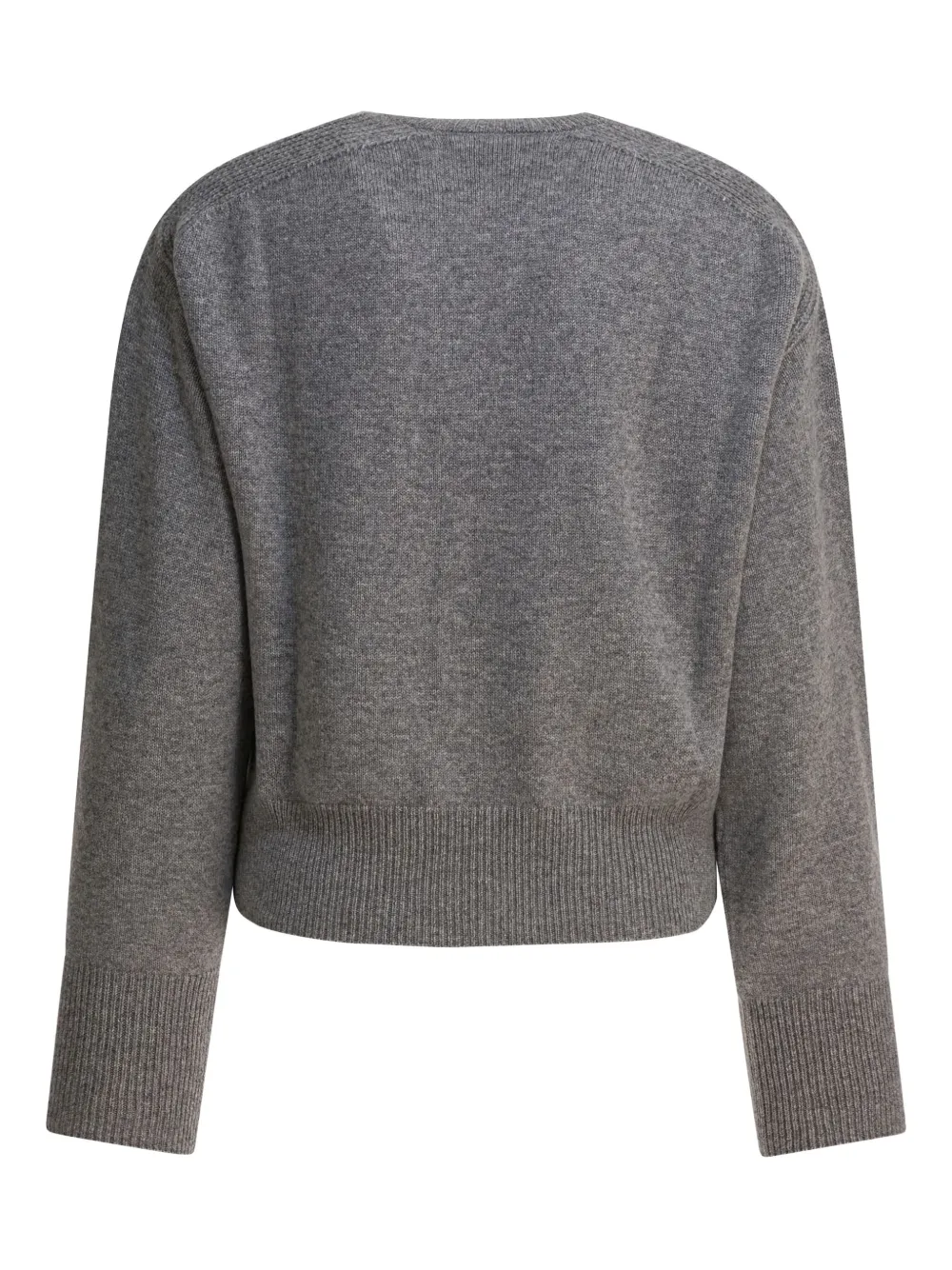 Sa Su Phi Ribbed-trim Sweater In Gray
