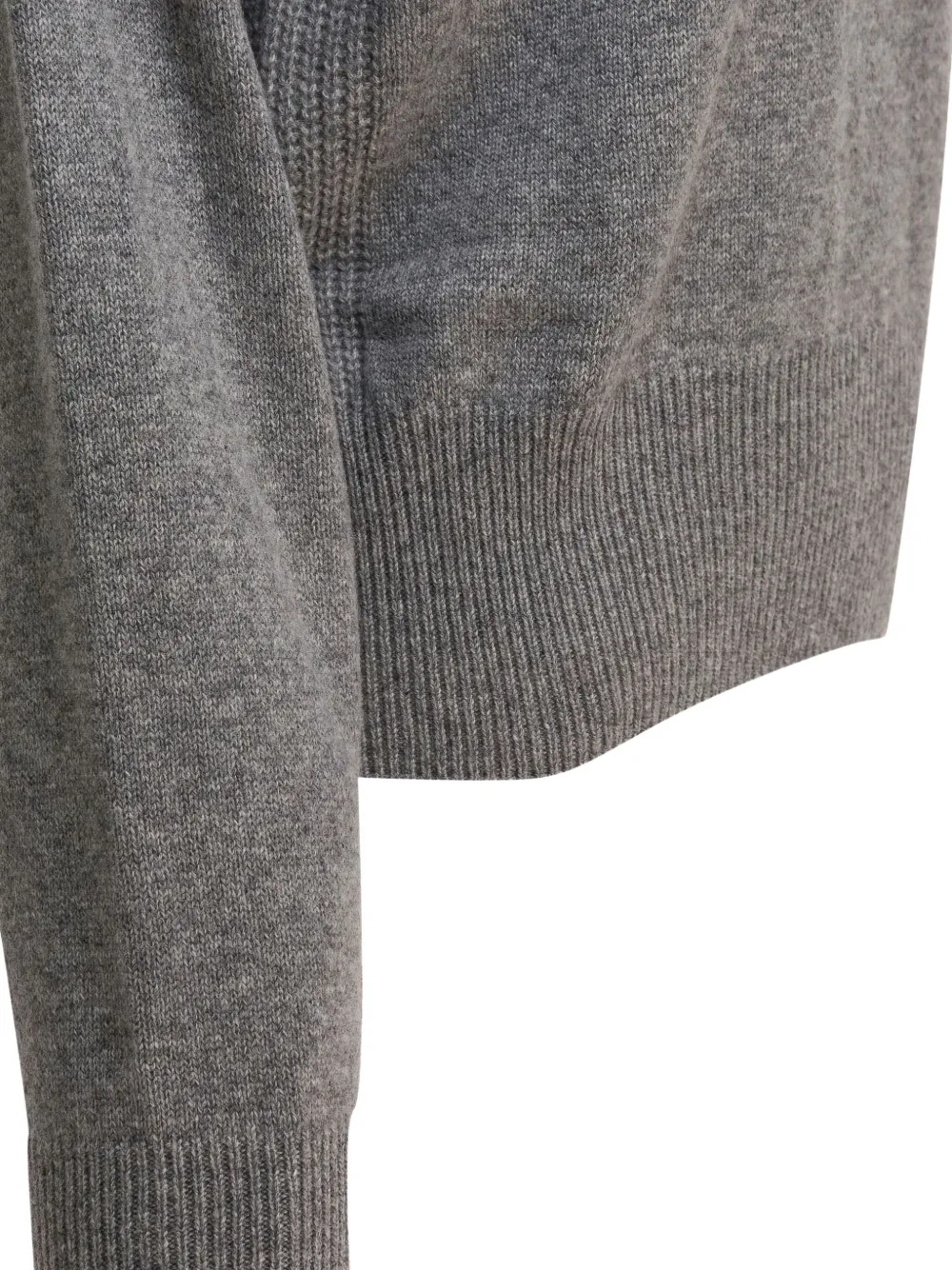 Sa Su Phi Ribbed-trim Sweater In Gray