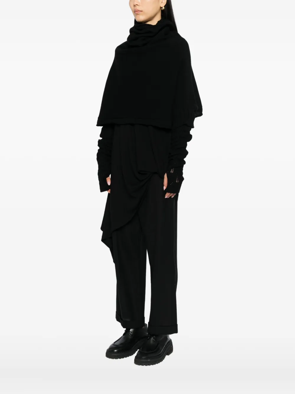 Yohji Yamamoto 7g Plain-stitch Jumper In Black