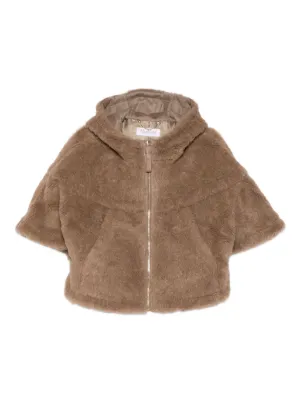 Max Mara New Abavo faux-fur Cape Jacket | Brown | FARFETCH
