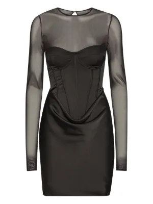 Cinq A Sept Fili long-sleeve Mini Dress | Black | FARFETCH