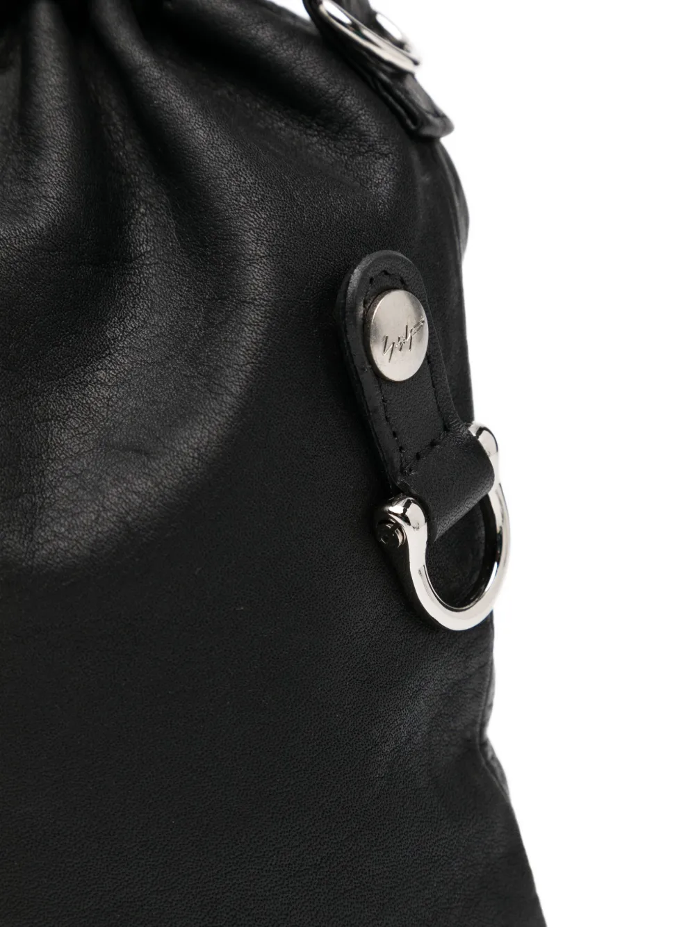 Yohji Yamamoto Drawstring Mini Bag In Black