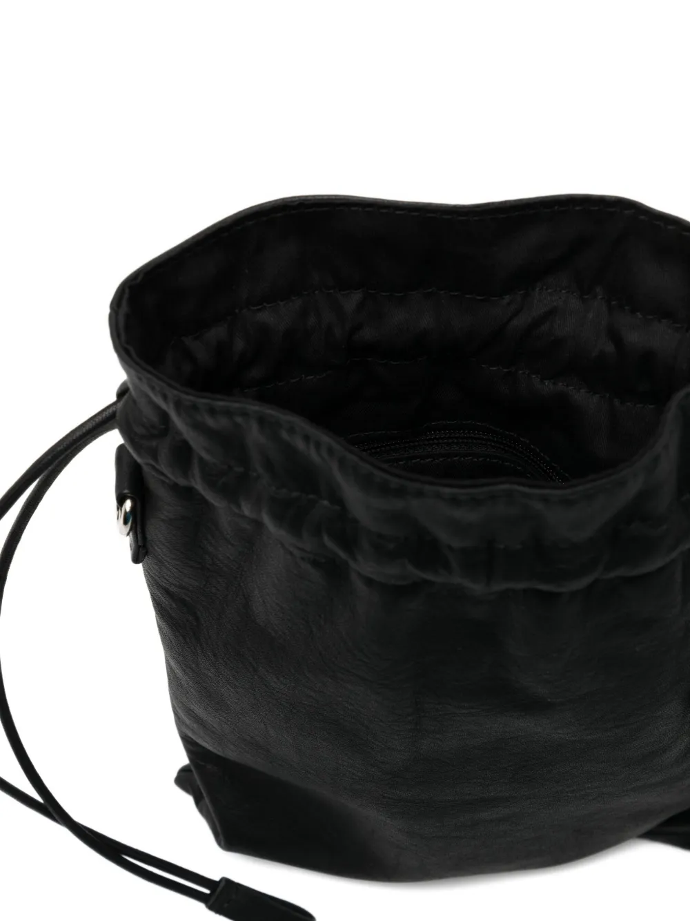 Yohji Yamamoto Drawstring Mini Bag In Black