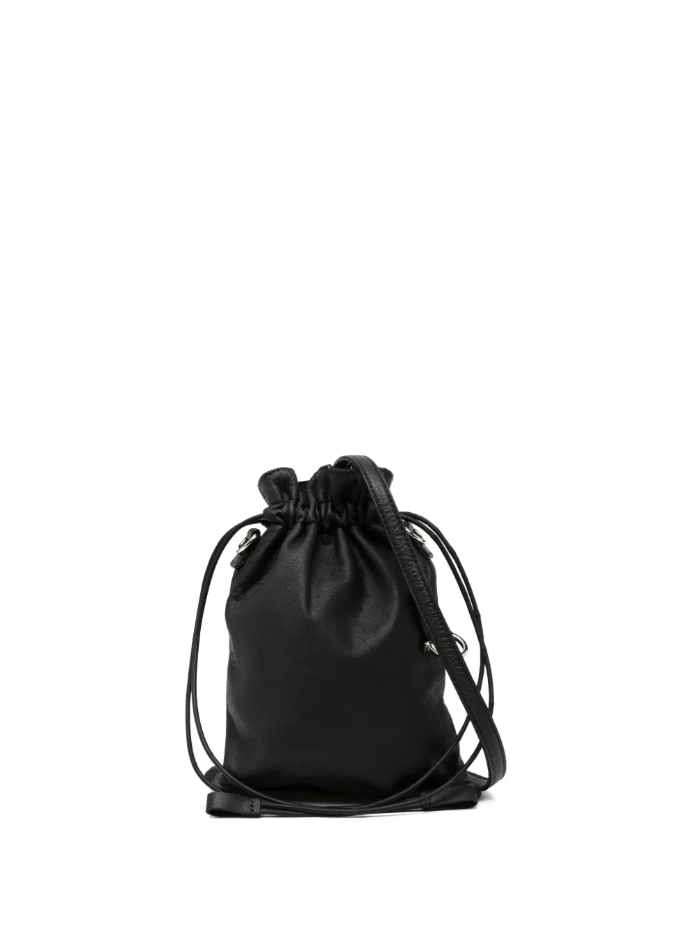 Yohji Yamamoto Drawstring Mini Bag In Black