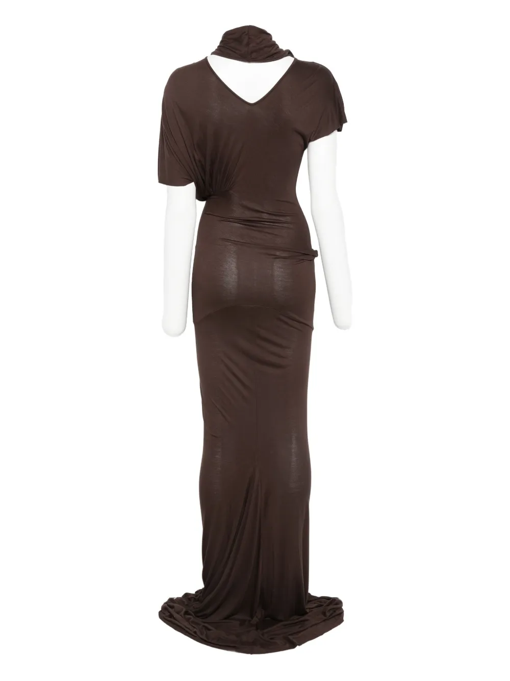 Rick Owens Lilies draped cowl-neck maxi dress - Bruin