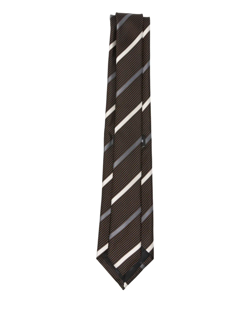 Emporio Armani striped tie - Zwart