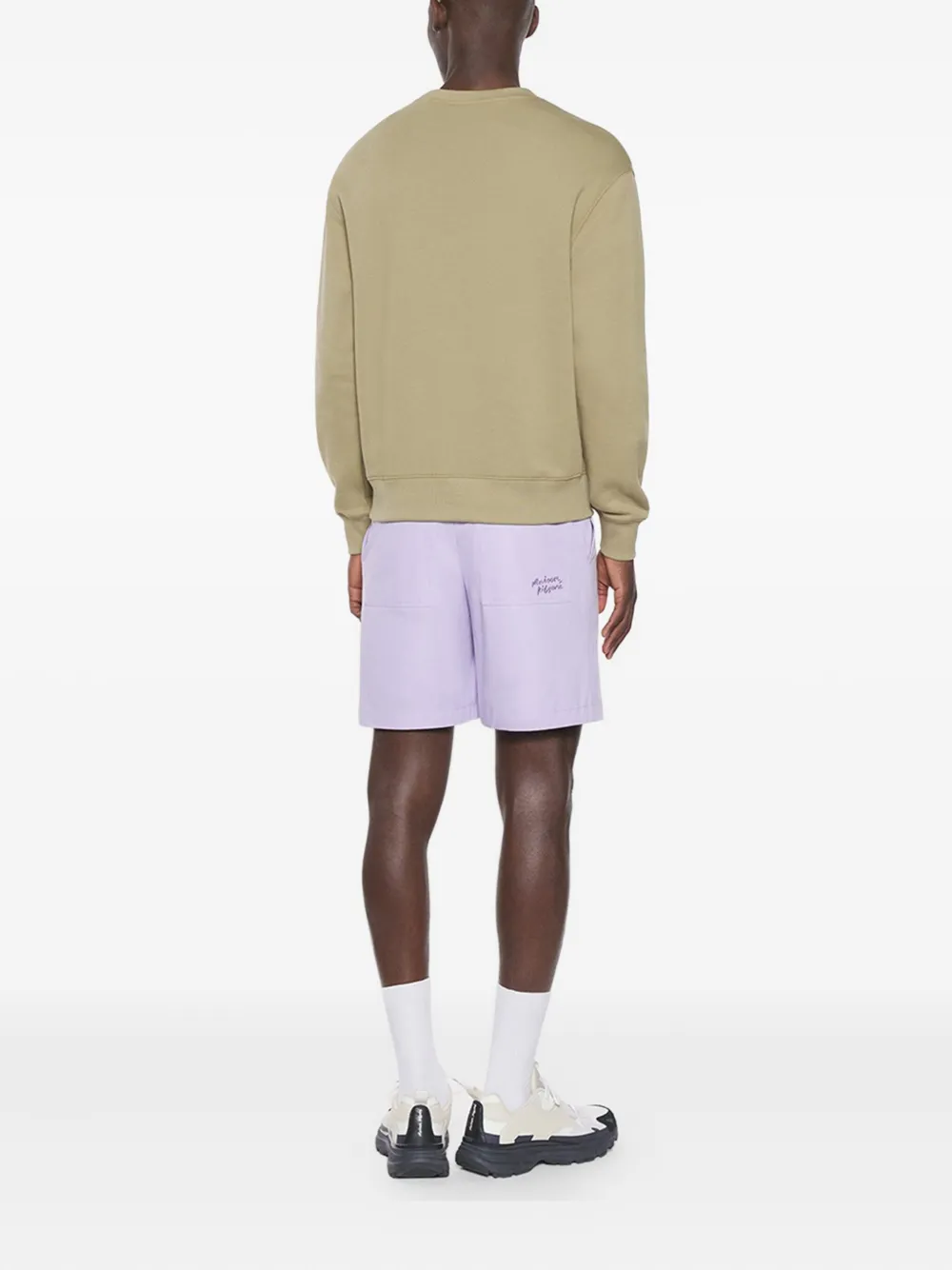 Maison Kitsuné Shorts met zakken Paars