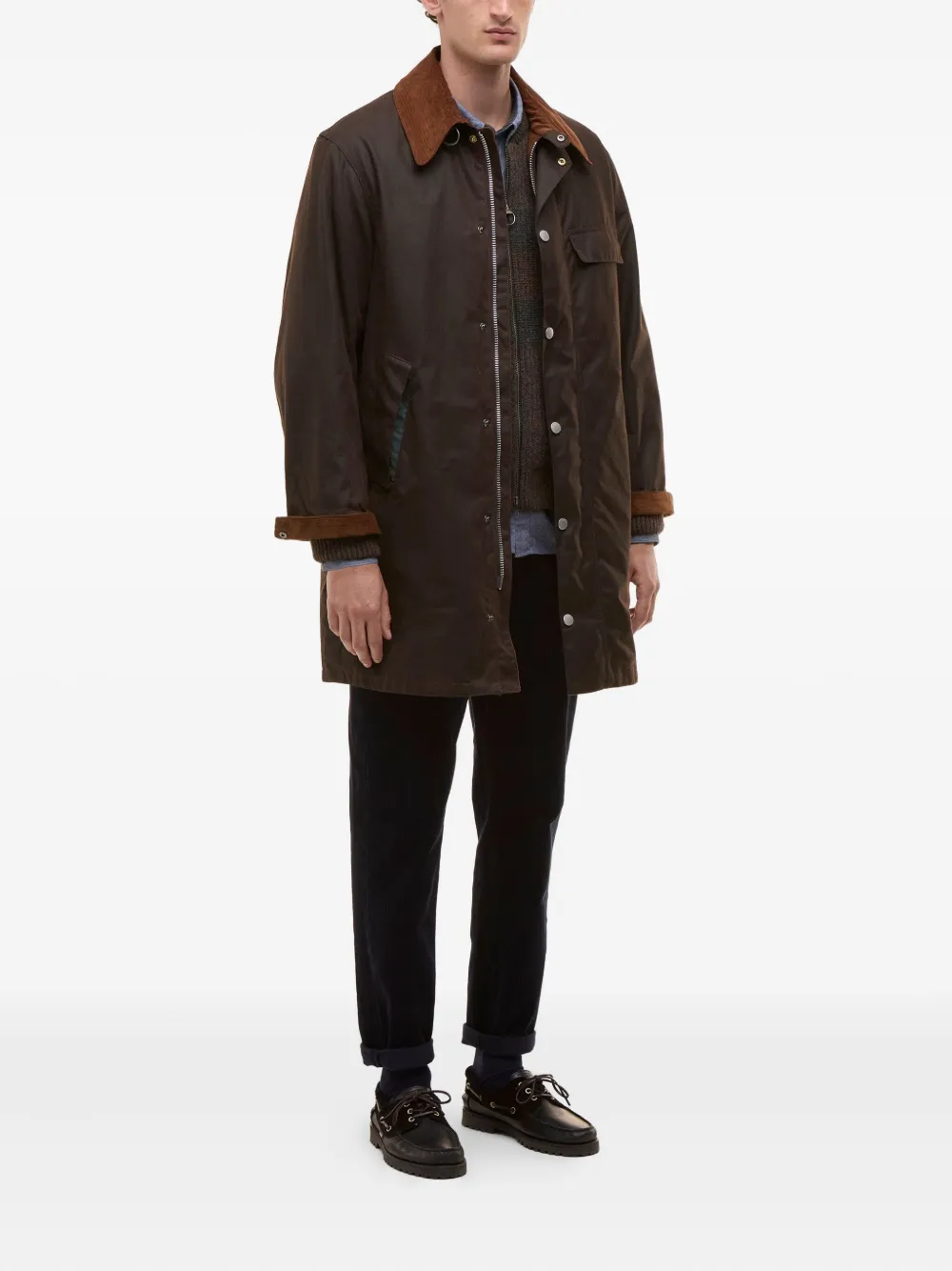 Paul Smith Jack met ribfluwelen kraag Bruin