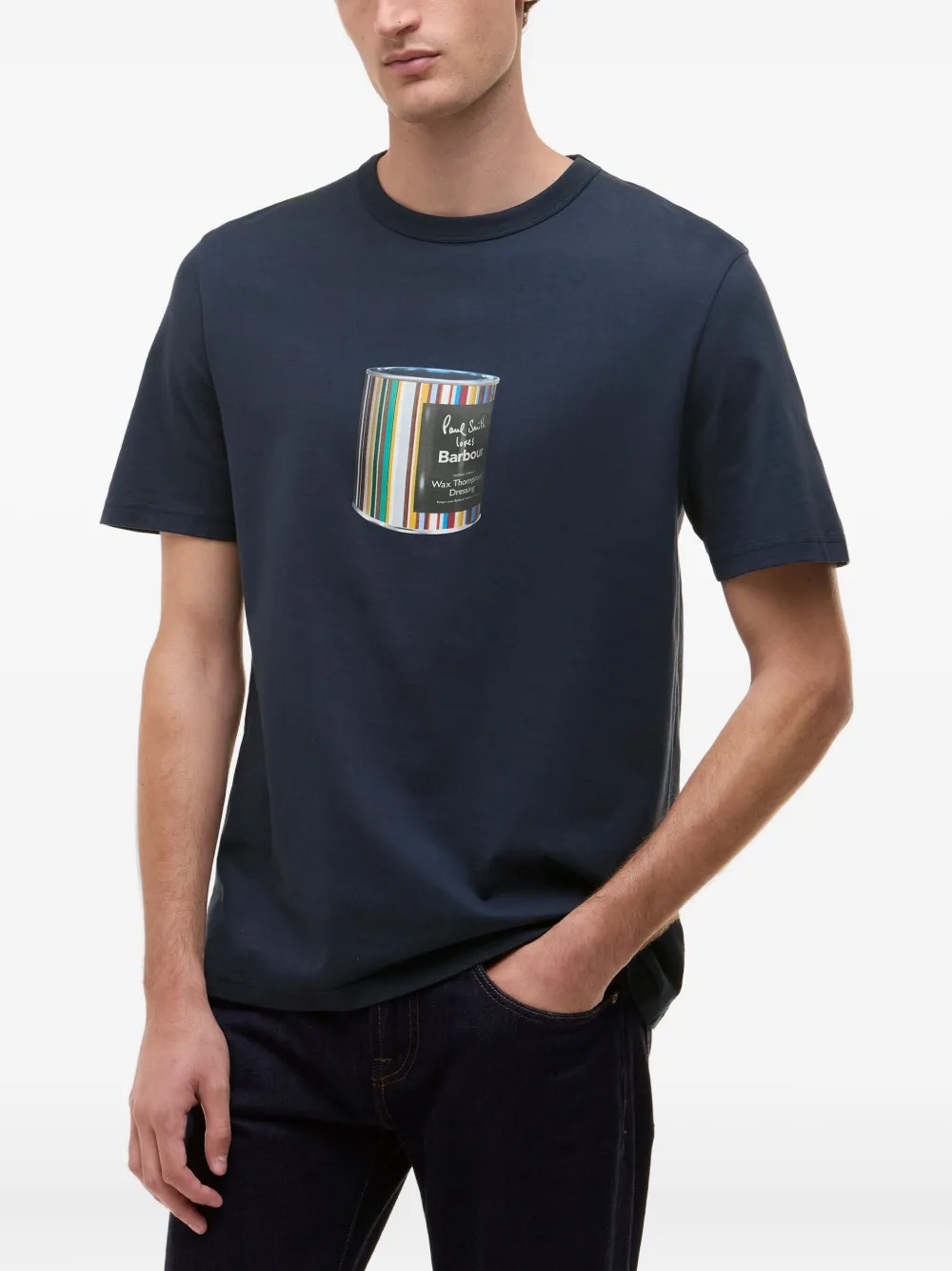 Barbour Katoenen T-shirt Blauw