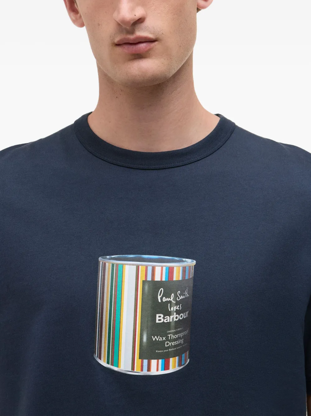 Barbour Katoenen T-shirt Blauw