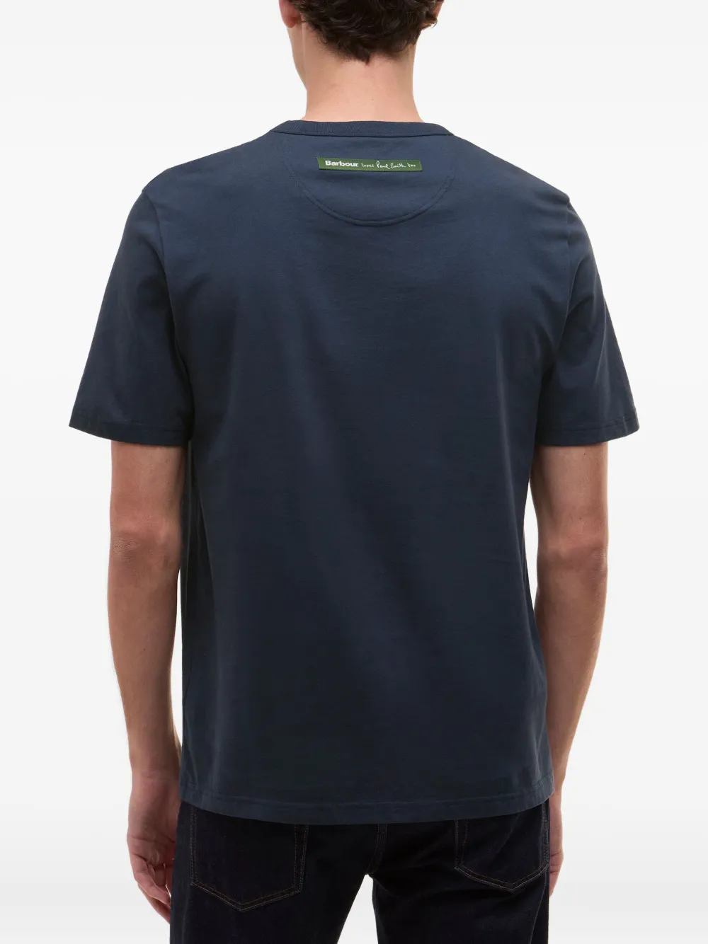 Barbour Katoenen T-shirt Blauw