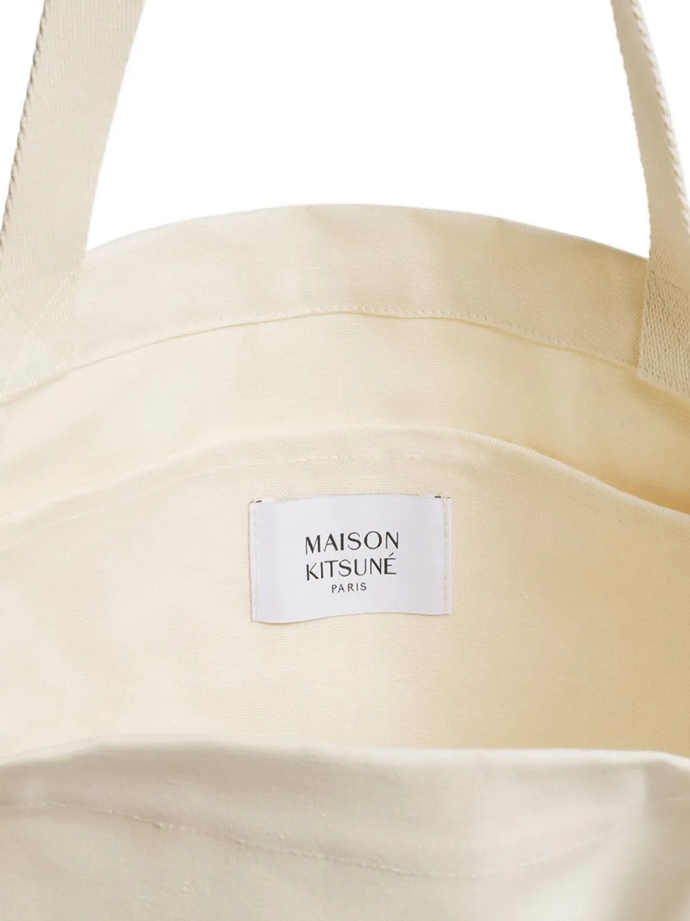 Maison Kitsuné Dressed Fox Tote Bag In Neutral