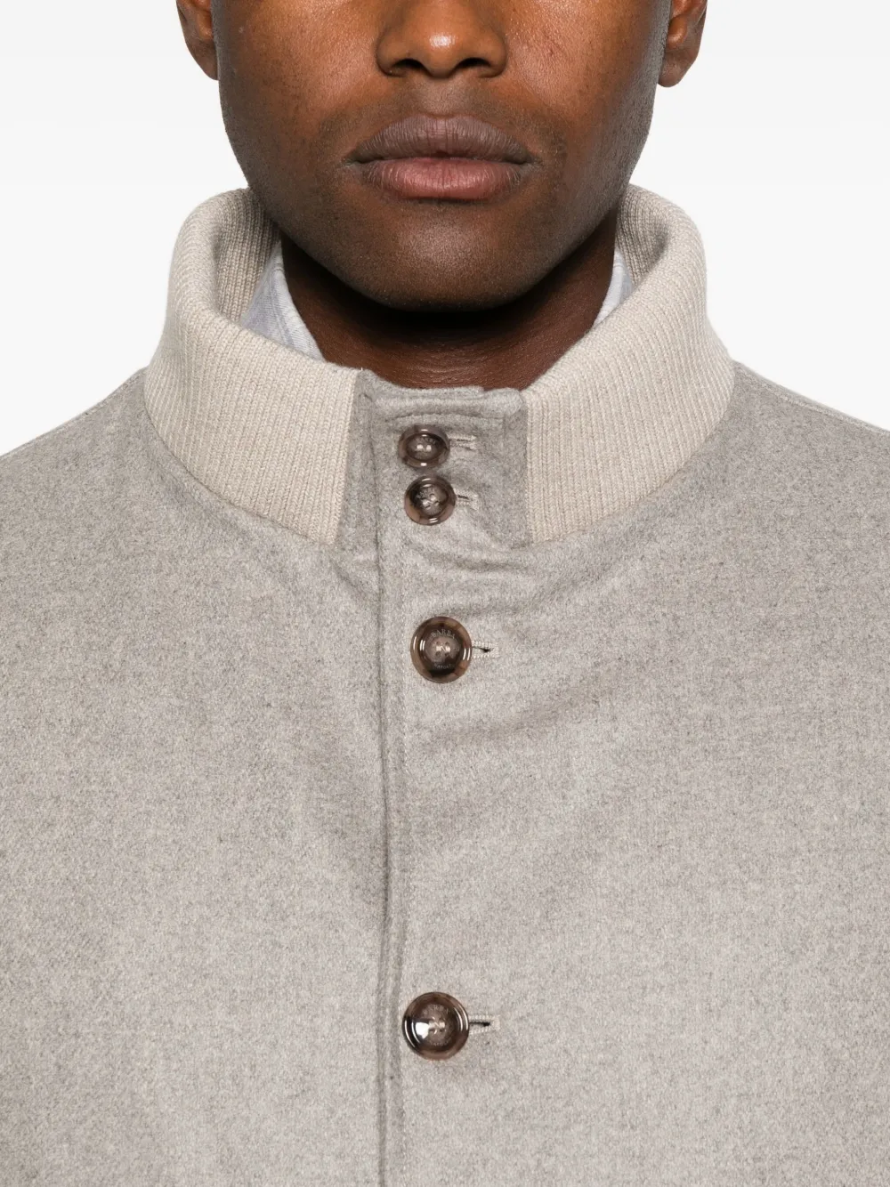 Barba Napoli Cashmere Bomber Jacket In Neutral