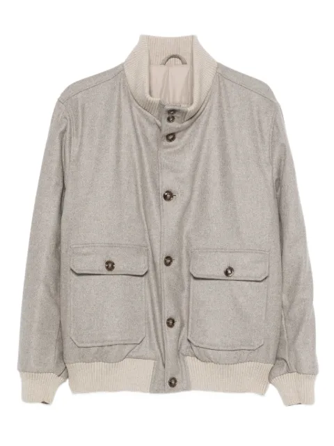 Barba cashmere bomber jacket