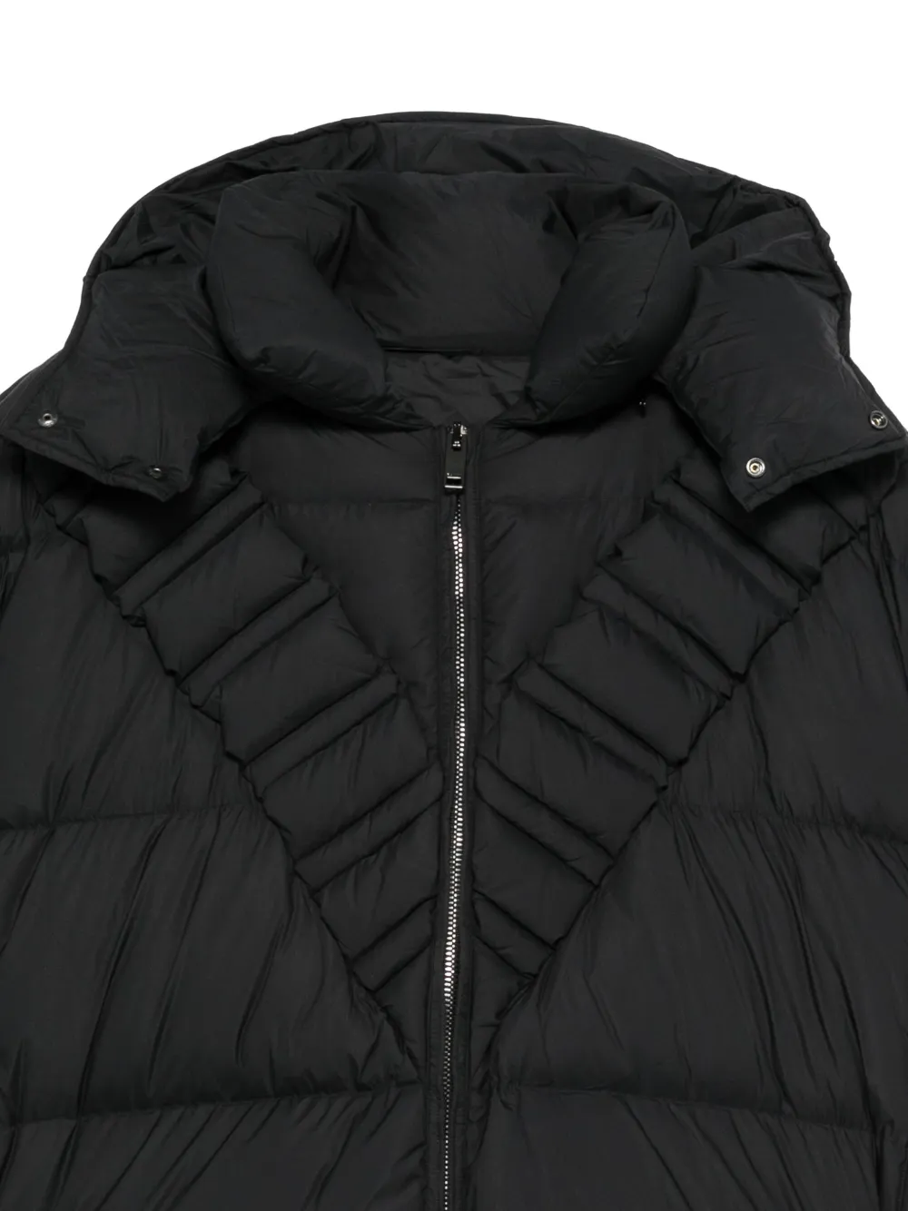  Raxxy Hooded Oversized Coat - Black 