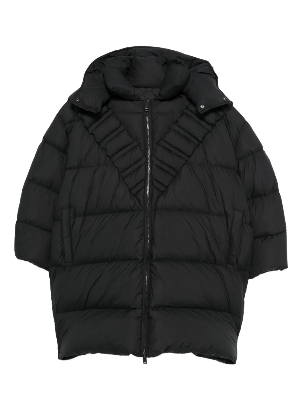 RAXXY hooded oversized coat | Black | Image 1