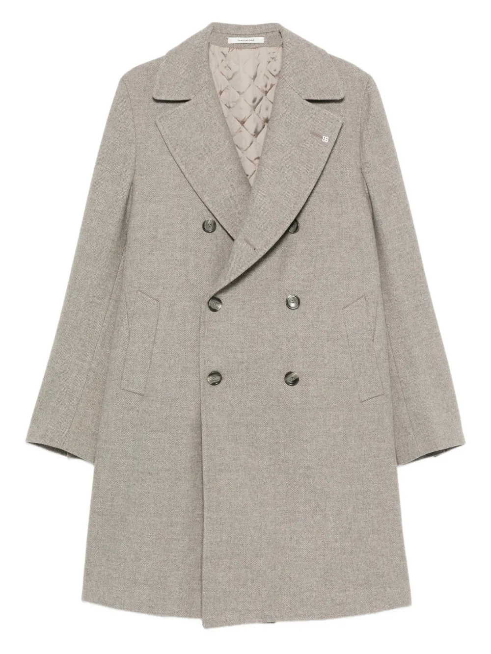 Tagliatore double-breasted wool coat | Grey | Image 1