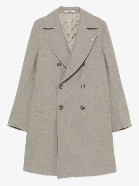 Tagliatore double-breasted wool coat