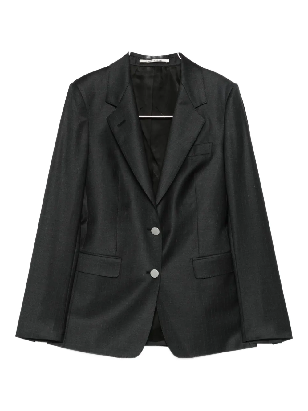 Tagliatore Buttoned Wool Suit In Black
