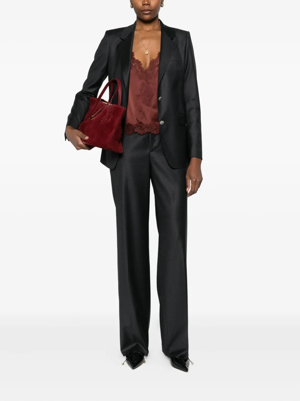 Tagliatore Buttoned Wool Suit In Black