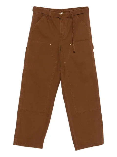 sacai belted cotton pants