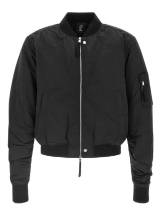 Thom Krom Ribbed M J 75 Bomber Jacket | Black | FARFETCH