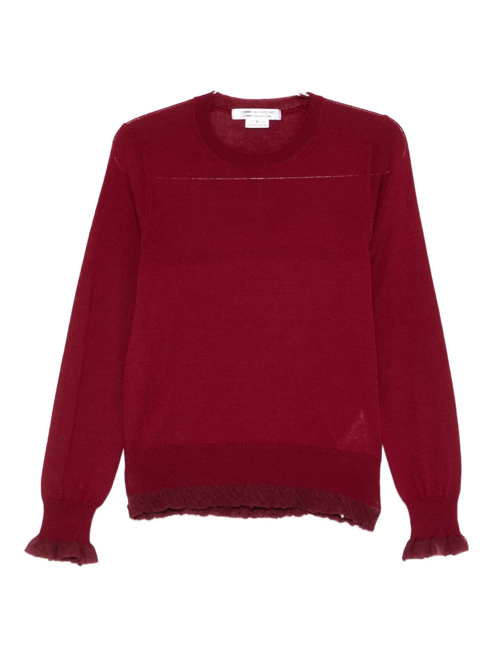 Comme Des Garçons Wool Sweater In Red