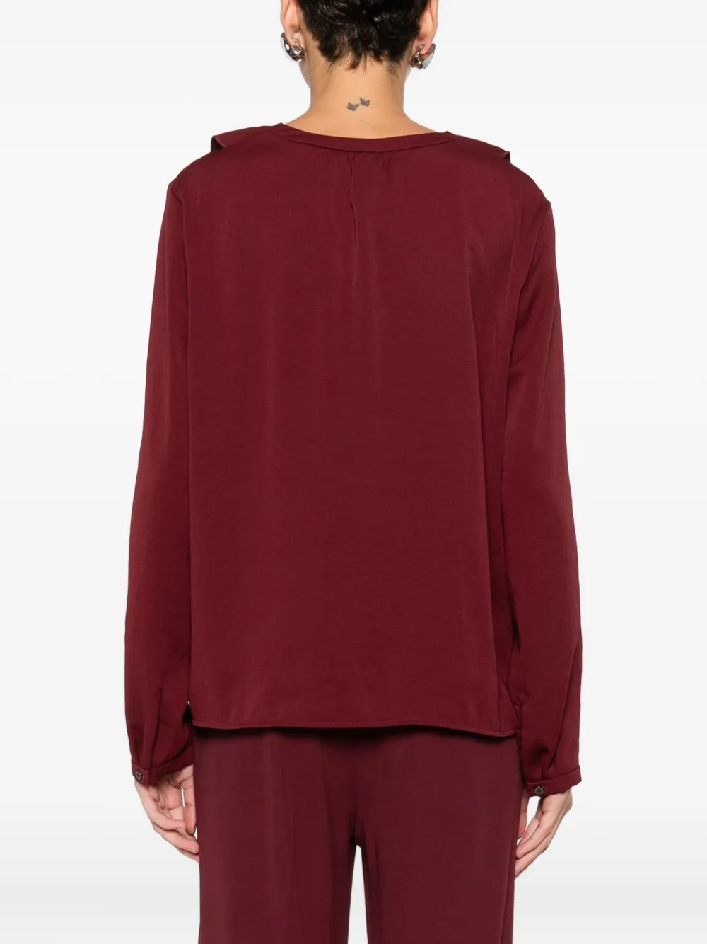 Marccain Ruffled Blouse In Red